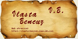 Vlasta Bencuz vizit kartica